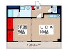 横田商事第５ビル 1LDKの間取り