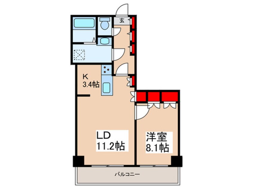 間取図 トルナーレ日本橋浜町（21階）