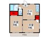 スカイヒル 2DKの間取り