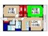 アルスールふじみ野 2LDKの間取り