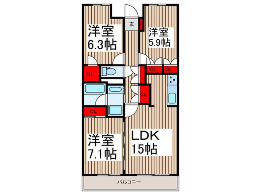 間取図 UURコート志木
