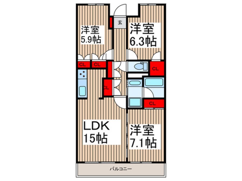 間取図 UURコート志木