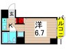 コスモ亀有Ⅴ 1Kの間取り