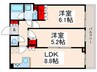 ステーションプラザタワー(2706) 2LDKの間取り