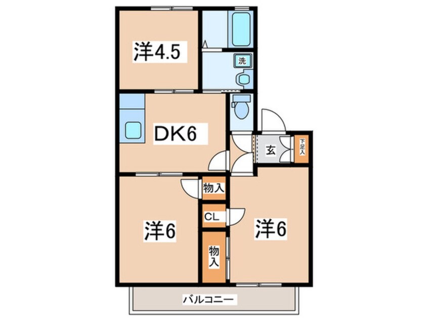 間取図 ジュネスハイムＤ