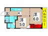 松本マンション 2Kの間取り