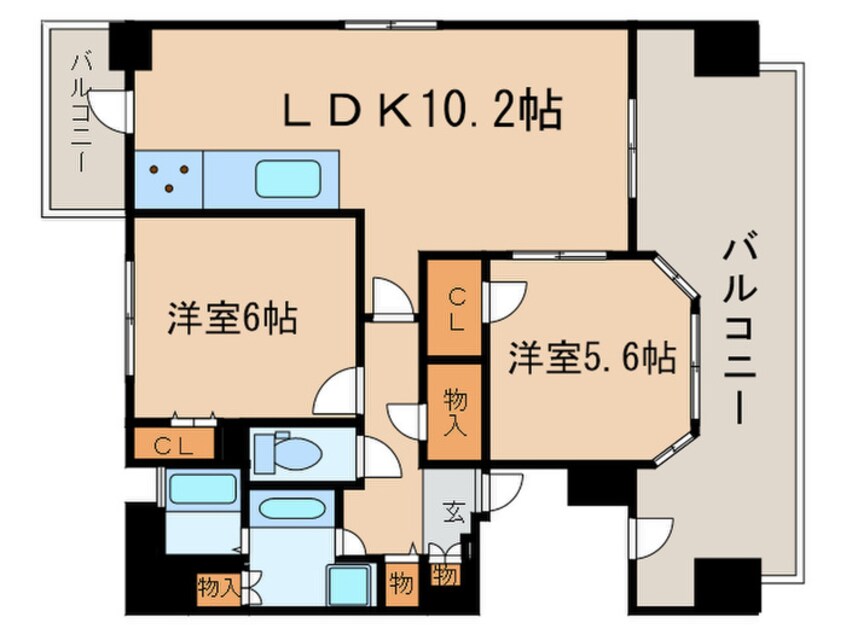 間取図 ﾍﾟｲｻｰｼﾞｭ音羽壱番館（1003）