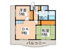 ラ・トゥ－ル鷺沼 2DKの間取り