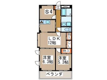 間取図 エシ－ル岡村弐番館