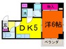 ミストラルナカムラ 1DKの間取り