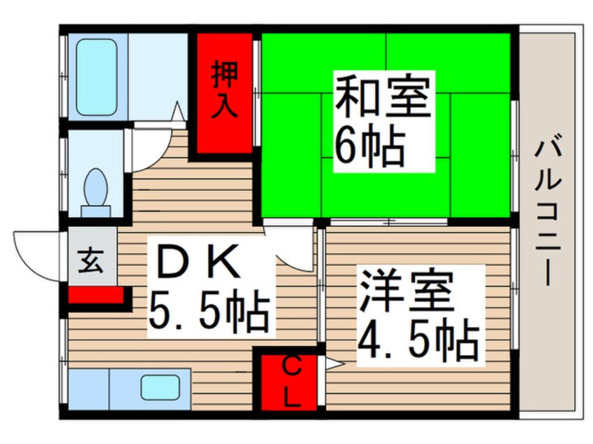 間取図 コーポ西原