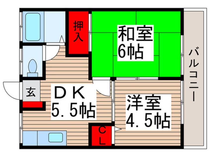 間取図 コーポ西原