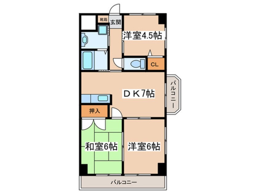 間取図 サンライト西橋本（２０１）