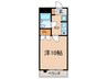 カシミ－ル荒井 1Kの間取り