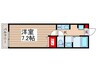 BestStage鶴ケ舞 1Kの間取り