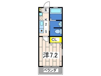 間取図 メ－プルハイツ雪見橋