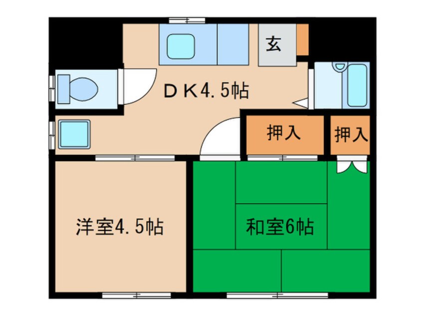 間取図 サン・ハイムフジモト