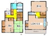二ツ橋戸建 3LDKの間取り
