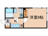 オークレスト金町 1Kの間取り