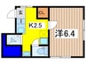 ビーコレクト和田町 1Kの間取り