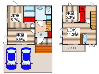 間取図 岸町３丁目戸建Ａ棟