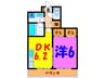 クレ－テⅡ篠崎 1DKの間取り