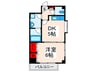 クレ－テⅡ篠崎 1DKの間取り