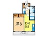 クレ－テⅡ篠崎 1DKの間取り