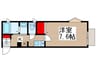 サンクレール松戸 1Kの間取り
