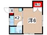 こぶし荘 1Kの間取り