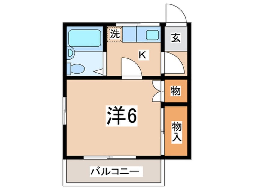 間取図 グリ－ンヤ－ド大倉山Ｂ