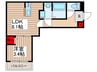 アソシエート桶川 1LDKの間取り