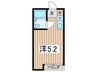 アパートメント５ 1Rの間取り