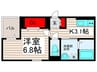 レインボー皿沼 1Kの間取り