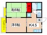 グレ－スコ－トＡ棟 2Kの間取り