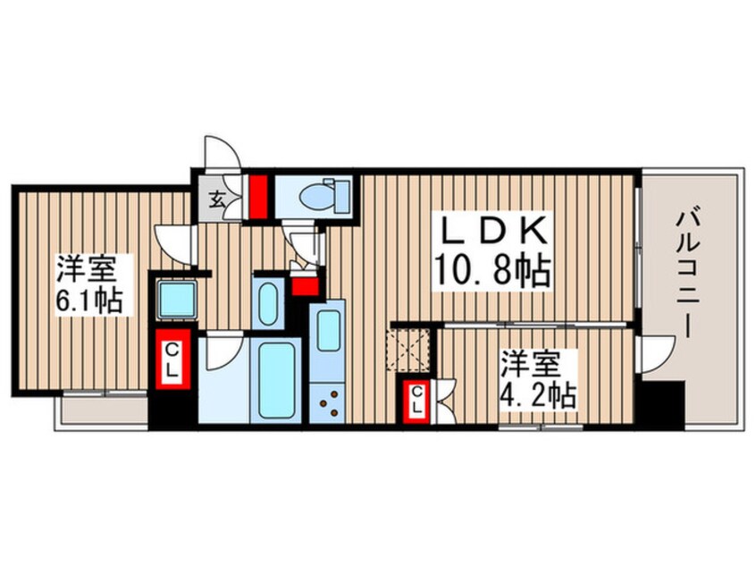 間取図 クレストコ－ト吾妻橋レジデンス