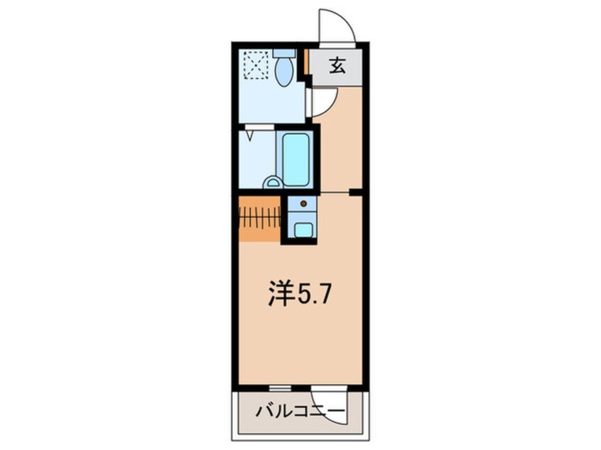 間取図 ＴＥＲＲＡＣＥ－Ｋ