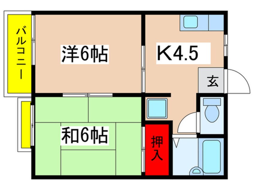 間取図 グレ－スコ－トＢ棟