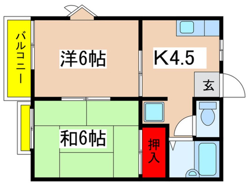 間取図 グレ－スコ－トＢ棟