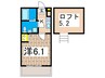 フルール井土ヶ谷 1Kの間取り