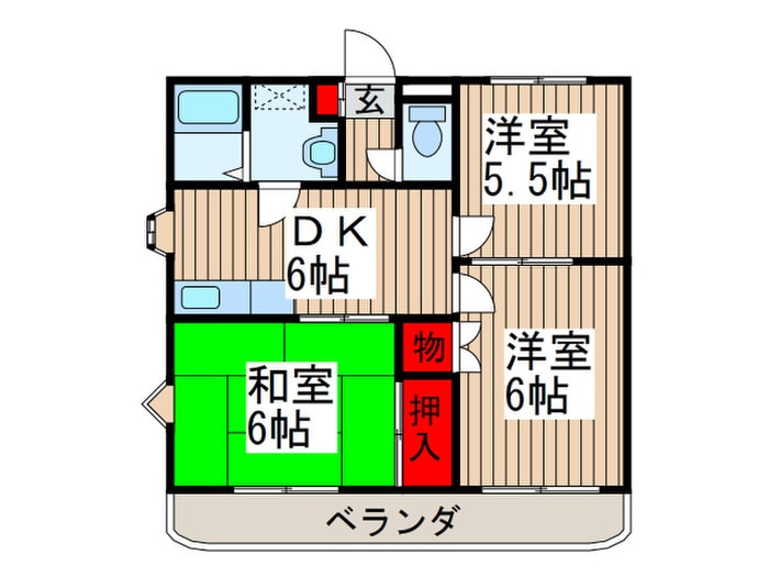間取り図 CRYSTAL COURT　弐番館