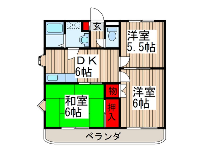 間取図 CRYSTAL COURT　弐番館