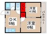 ステーション・ハイツ 2DKの間取り