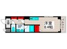 シャトレエレガン 1Rの間取り