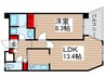 メイクスＡ棟 1LDKの間取り
