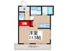 クレサージュ上福岡 1Rの間取り