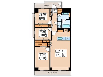 間取図 フェアロージュ目白台(801)