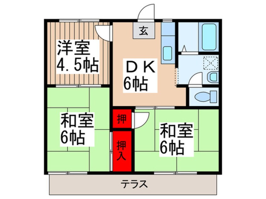 間取図 第１はなコ－ポ