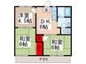 第１はなコ－ポ 3DKの間取り