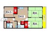 塚戸マンション 3DKの間取り